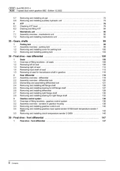 Audi R8 type 4S 2015-2024 7 speed dual clutch gearbox 0BZ repair manual eBook