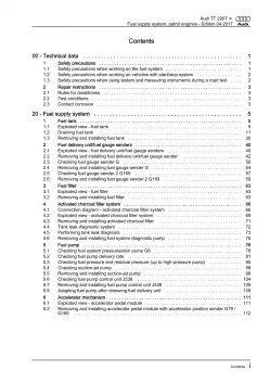 Audi TT type 8J 2006-2014 fuel supply system petrol engines repair manual eBook