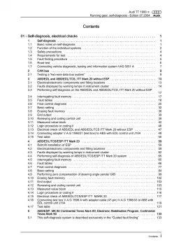 Audi TT 8N 1998-2006 running gear self-diagnosis repair workshop manual eBook