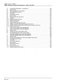 Audi TT type 8N 1998-2006 electrical system self-diagnosis repair manual eBook