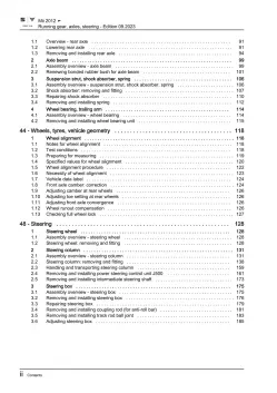 Seat Mii KF 2011-2019 running gear axles steering repair workshop manual eBook