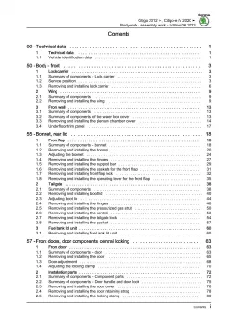 Skoda Citigo-e iV type NE 2019-2020 Bodywork assembly work repair manual eBook