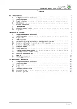 Skoda Enyaq iV 5A from 2020 1 speed automatic gearbox 0MH repair manual eBook