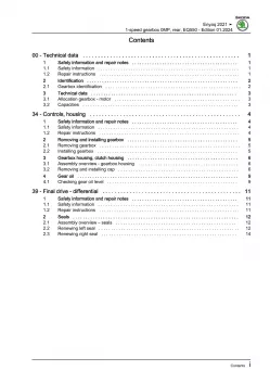 Skoda Enyaq iV type 5A from 2020 1 speed gearbox 0BP EQ550 repair manual eBook