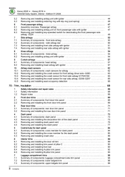 Skoda Karoq type NU from 2017 general body repairs interior guide manual eBook