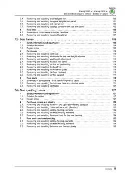 Skoda Karoq type NU from 2017 general body repairs interior guide manual eBook