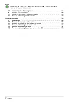 Skoda Karoq NU from 2017 4-cyl. petrol engines 1.6l 110 hp repair manual eBook