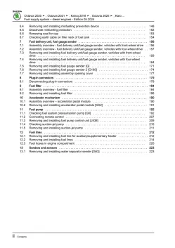 Skoda Karoq NU from 2017 fuel supply system diesel engines repair manual eBook
