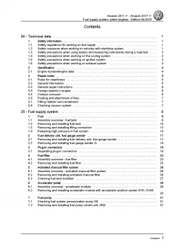 VW Amarok S6 S7 from 2016 fuel supply system petrol engines repair manual pdf