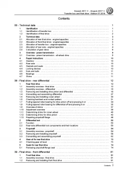 VW Amarok S6 S7 from 2016 transfer box final drive repair workshop manual pdf