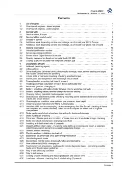 VW Amarok 2 type T1 from 2022 maintenance repair workshop manual guide pdf ebook