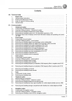 VW Arteon 3H 2017-2020 communication radio navigation repair workshop manual pdf