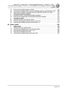 VW Arteon 3H (17-20) 4-cyl. petrol engines 179-290 hp repair workshop manual pdf