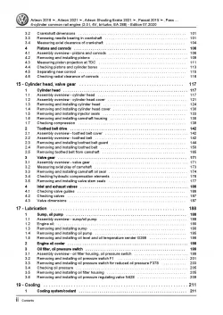 VW Arteon 3H (17-20) 4-cyl. diesel engines 2.0l repair workshop manual pdf ebook