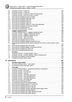 VW Arteon 3H from 2020 general body repairs interior repair workshop manual pdf