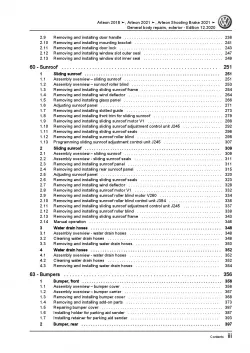 VW Arteon 3H from 2020 general body repairs exterior repair workshop manual pdf