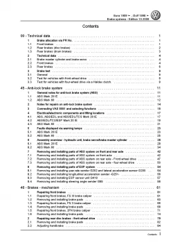 VW Bora type 1J 1998-2006 brake systems repair workshop manual pdf ebook