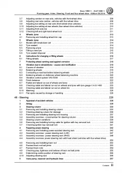 VW Bora type 1J 1998-2006 running gear axles steering fwd awd repair manual pdf