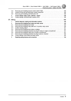 VW Bora type 1J 1998-2006 electrical system repair workshop manual pdf ebook