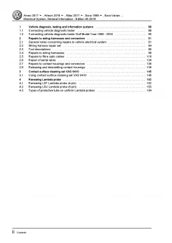 VW Bora 1J 1998-2006 electrical system general information repair manual pdf