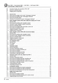 VW Bora 1J 1998-2006 communication radio navigation repair workshop manual pdf