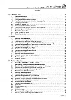 VW Bora type 1J 1998-2006 5 speed manual gearbox 02C repair workshop manual pdf