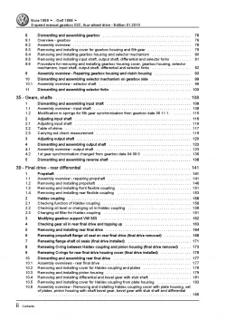 VW Bora type 1J 1998-2006 5 speed manual gearbox 02C repair workshop manual pdf