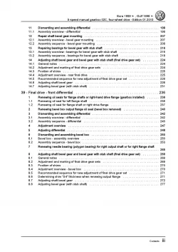 VW Bora type 1J 1998-2006 5 speed manual gearbox 02C repair workshop manual pdf