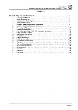 VW Bora 1J 1998-2006 self-diagnosis for automatic gearbox 01M repair manual pdf
