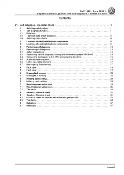 VW Bora 1J 1998-2006 self-diagnosis for automatic gearbox 09A repair manual pdf