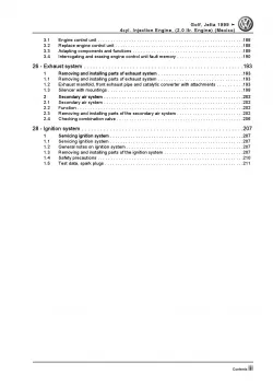 VW Bora 1J 1998-2006 4-cyl. 2.0l petrol engines 115 hp repair manual pdf ebook