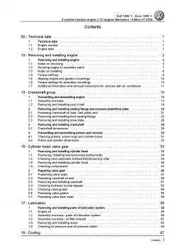 VW Bora 1J 1998-2006 4-cyl. injection engine mechanics 100 hp repair manual pdf