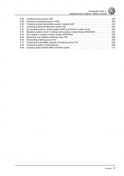 VW Transporter T4 1990-2003 auxiliary heater repair workshop manual pdf eBook