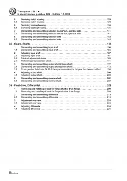 VW Transporter T4 1990-2003 5 speed manual gearbox 02B repair workshop pdf eBook