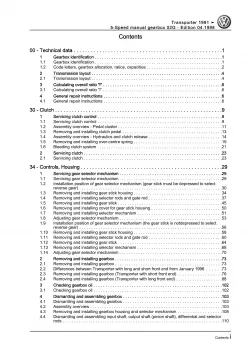 VW Transporter T4 1990-2003 5 speed manual gearbox 02G repair workshop pdf eBook