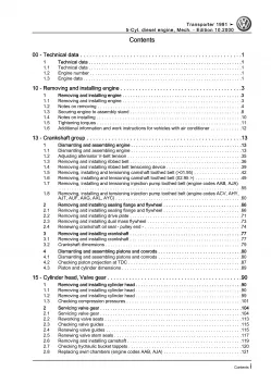 VW Bus T4 1990-2003 5-cyl. diesel engine mechanics 75-111 hp repair manual eBook