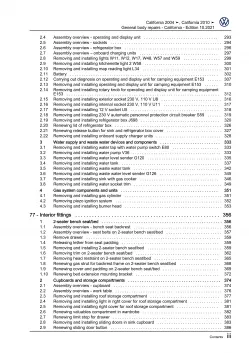 VW Bus T5 2003-2009 general body repairs California repair workshop manual eBook