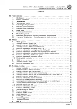 VW Bus T5 2003-2009 5 speed manual gearbox 02Z repair workshop manual pdf eBook