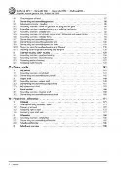 VW Bus T5 2003-2009 5 speed manual gearbox 02Z repair workshop manual pdf eBook