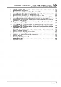 VW Bus T5 2003-2009 6 speed manual gearbox 0A5 repair workshop manual pdf eBook