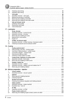 VW Bus T5 (03-09) 6-cyl. 3.2l petrol engines 231-235 hp repair workshop eBook