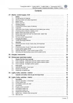 VW Bus T6 2015-2019 electrical system general information repair workshop eBook