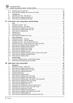 VW Bus T6.1 2019-2021 general body repairs exterior guide workshop manual eBook