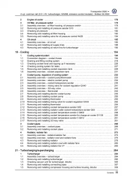 VW Bus T6.1 2019-2021 4-cyl. 2.0l diesel engines 90-204 hp repair workshop eBook