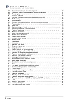 VW Multivan from 2021 general information body repair workshop manual pdf eBook