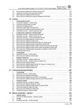 VW Multivan from 2021 4-cyl. 1.5l petrol engines 135 hp repair workshop eBook