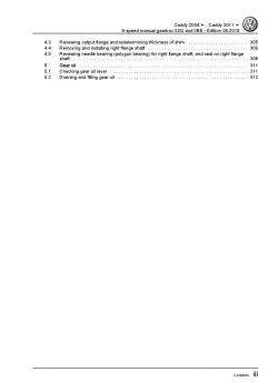 VW Caddy 2C 2010-2015 6 speed manual gearbox 02Q 0BB repair workshop manual pdf