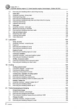 VW Caddy 2C 2010-2015 4-cyl. 1.2l petrol engines 86-105 hp repair manual pdf