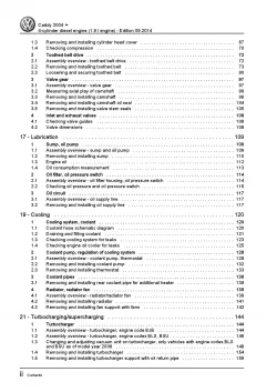 VW Caddy type 2K 2003-2010 4-cyl. diesel engines 1.9l repair workshop manual pdf