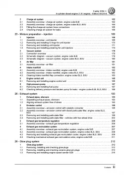 VW Caddy type 2K 2003-2010 4-cyl. diesel engines 1.9l repair workshop manual pdf